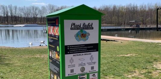 Jezioro, Stawiki, Kaczkomat, Trawa, Automat, Ptasi Bufet