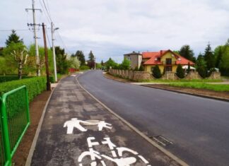jezdnia, ulica, ścieżka rowerowa, chodnik, ścieżka dla pieszych, droga, domy