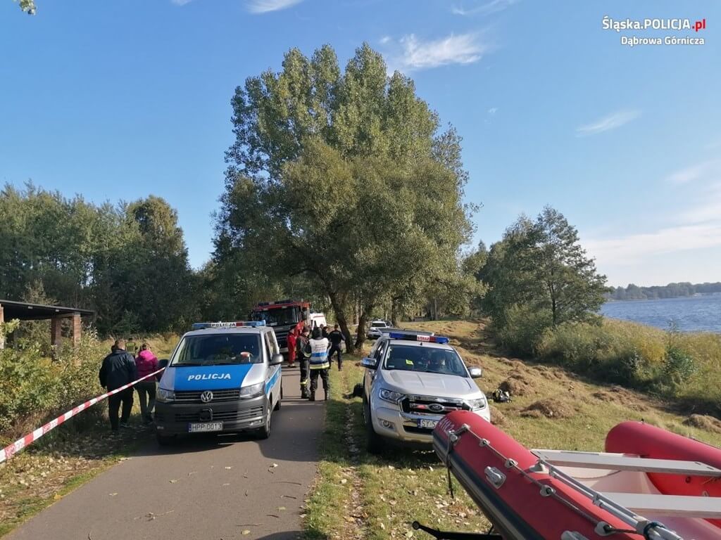 Znaleziono ciało zaginionego żeglarza - fot. KMP w Dąbrowie Górniczej