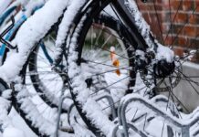 rower zimą