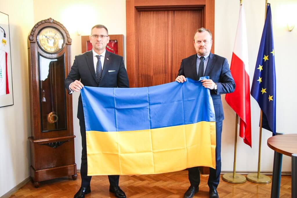 spotkanie, flaga Ukrainy