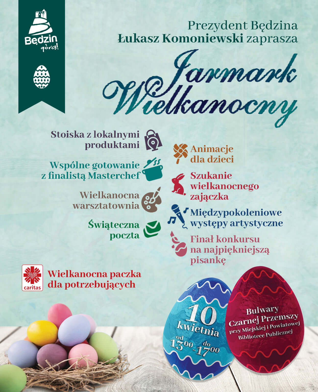 Plakat Jarmarku Wielkanocnego - fot. bedzin.pl