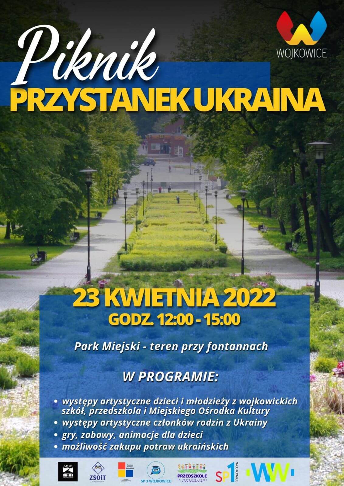 Plakat Pikniku Przystanek Ukraina - fot. wojkowice.pl